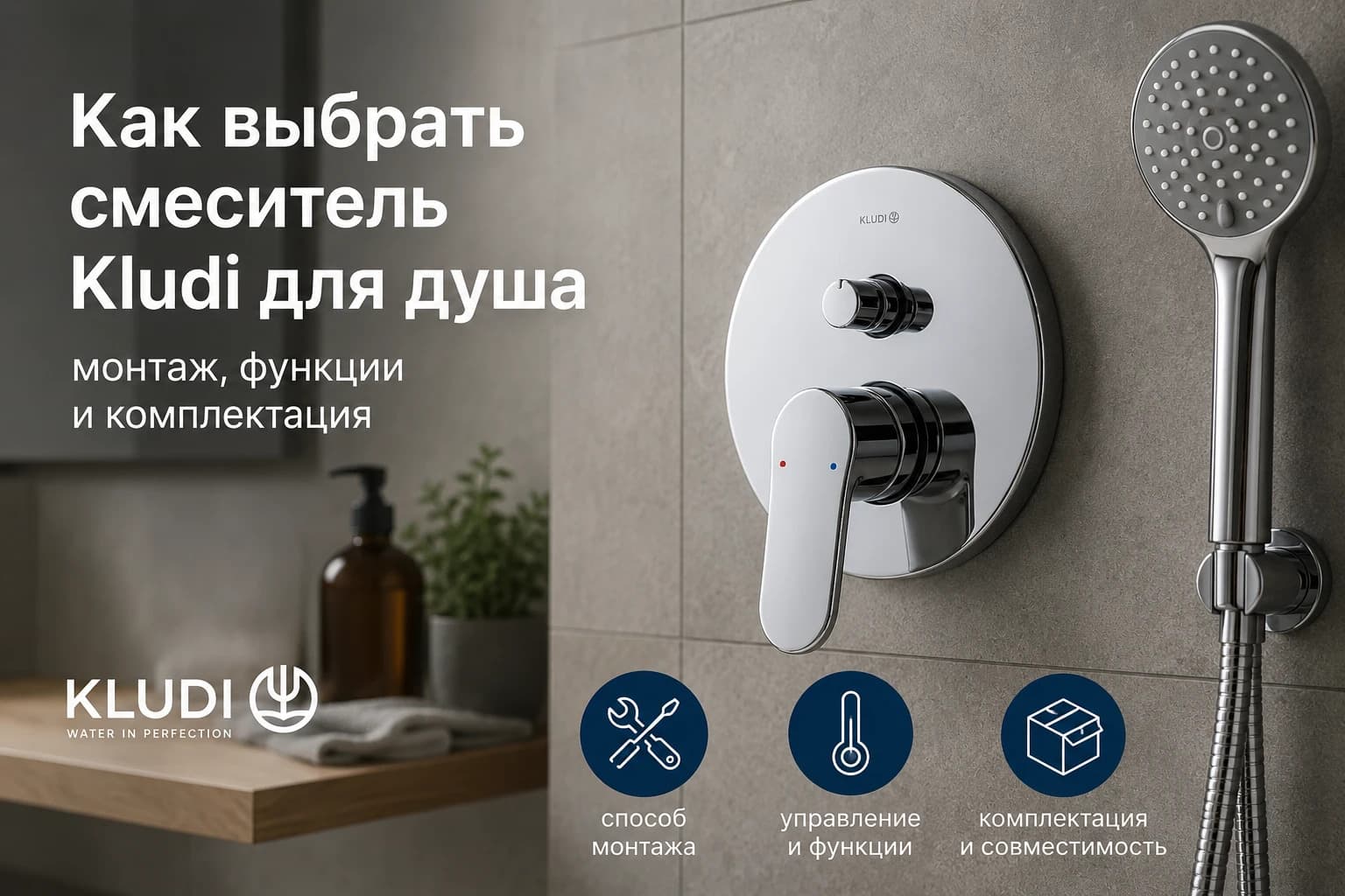купить смеситель для душа Kludi