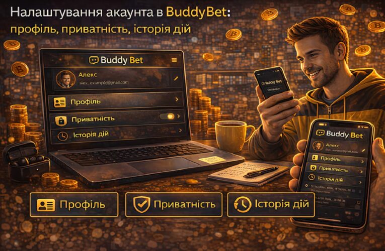 Налаштування акаунта в BuddyBet: профіль, приватність, історія дій