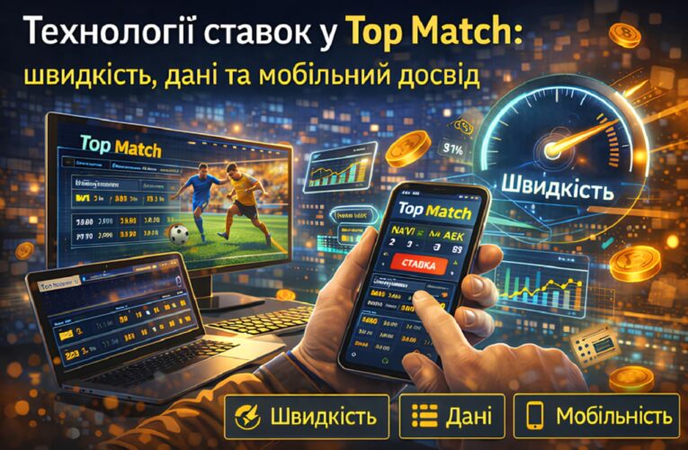 Технології ставок у Top Match: швидкість, дані та мобільний досвід