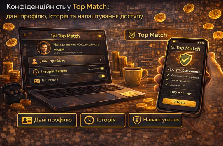 Конфіденційність у Top Match: дані профілю, історія та налаштування доступу